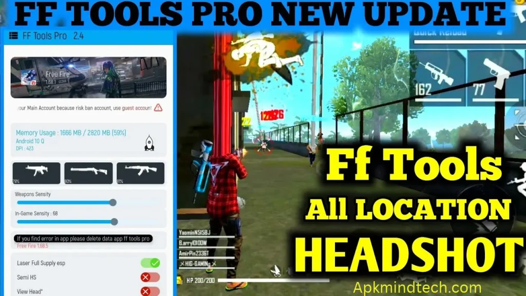 FF Tools Pro MOD APK latest version for free fire